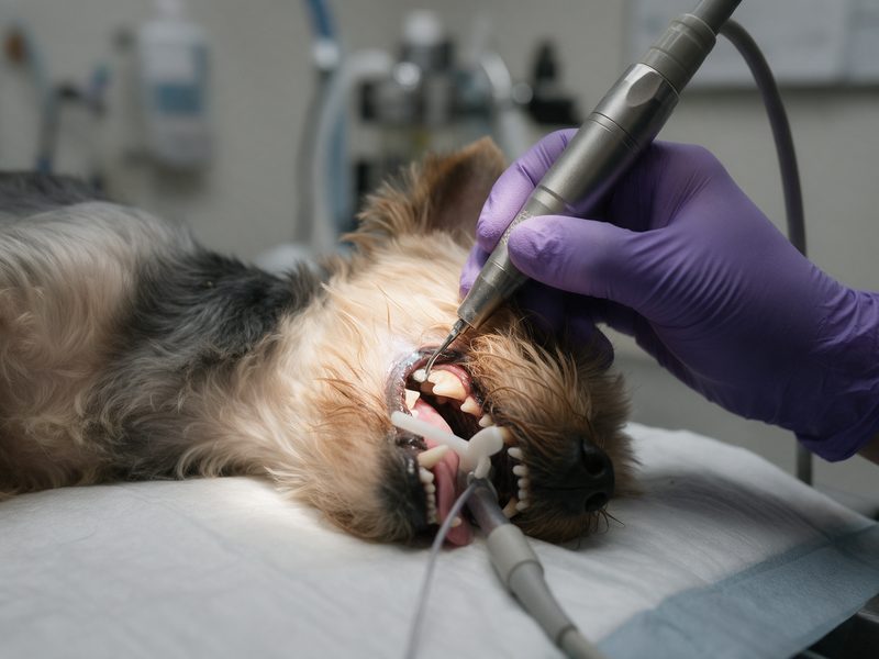 Köpekte ultrasonik diş taşı temizliği